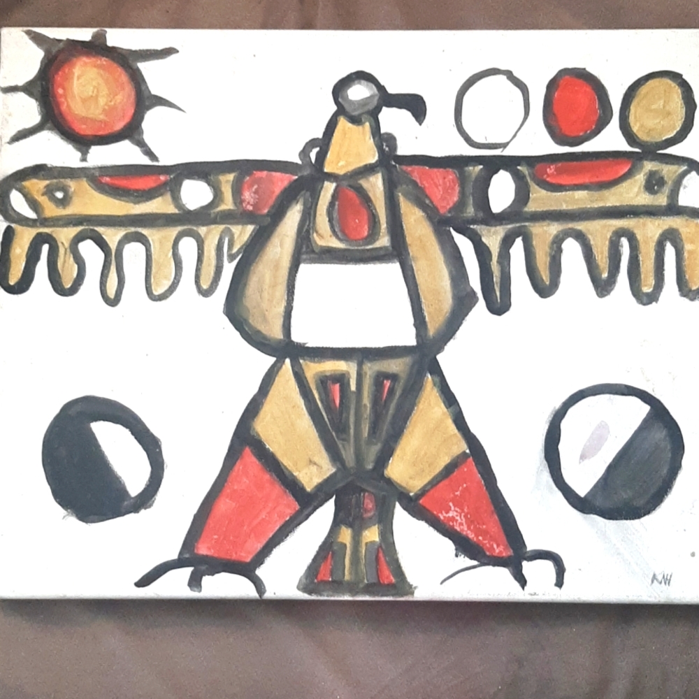 North American Indian Thunderbird Painting